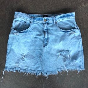 BDG Distressed Jean Skirt